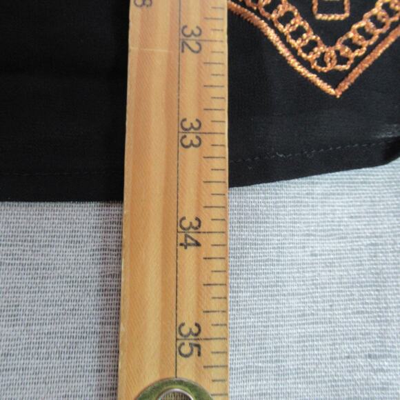 Sugarlips Dress Womens XS Black Embroidered Aztec Tribal Sleeveless Shift Preppy - Picture 9 of 14